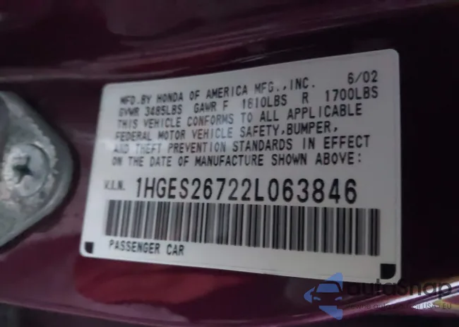 1HGES26722L063846: 43561201