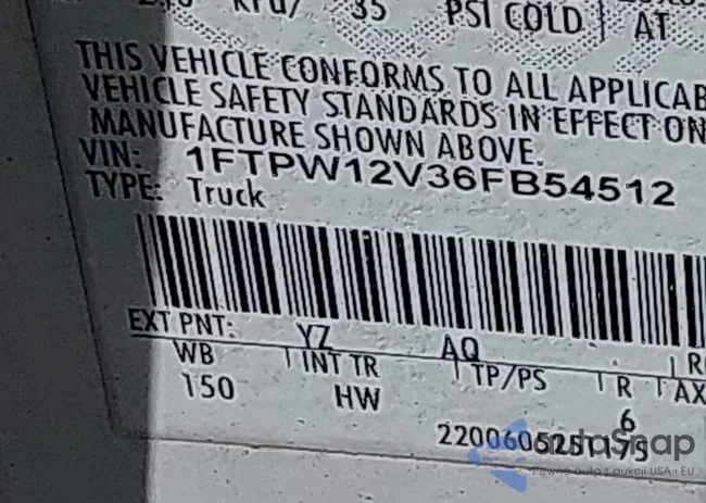 1FTPW12V36FB54512: 43561274
