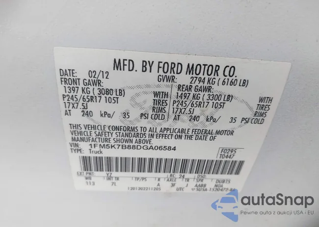 1FM5K7B88DGA06584: 43561345