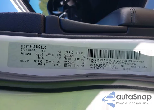 1C4RJEAG4FC166896: 43562452