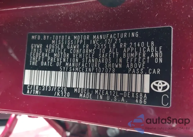 5YFS4MCEXNP107078: 43562541