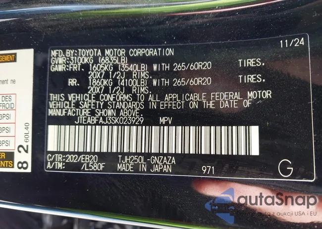 JTEABFAJ3SK023929: 43562587