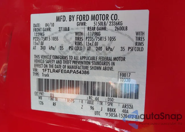 1FTLR4FE0APA54386: 43562818