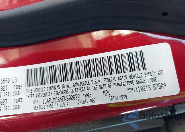 1C4PJMCS4FW600672: 43562907