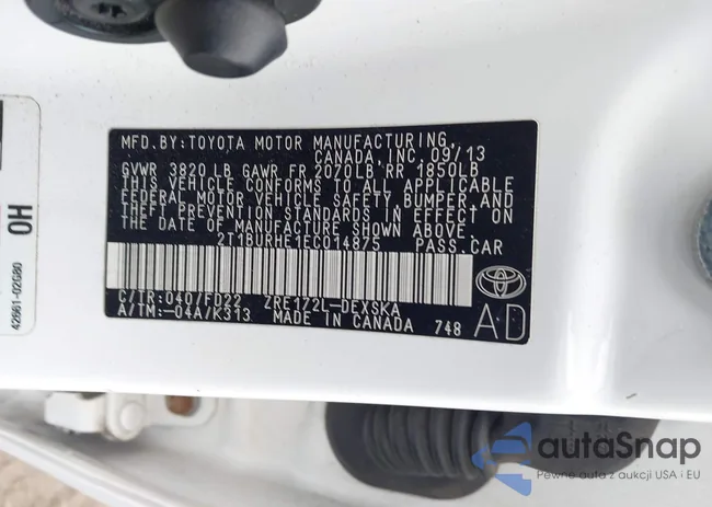 2T1BURHE1EC014875: 43561982