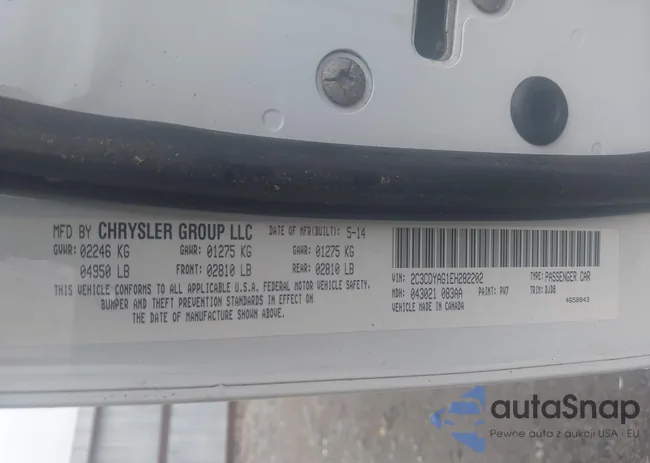 2C3CDYAG1EH282202: 43562015