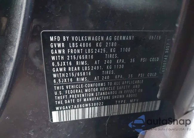 WVGAV7AX6GW538022: 43562219