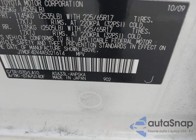 JTMDF4DV4A5021614: 43562236