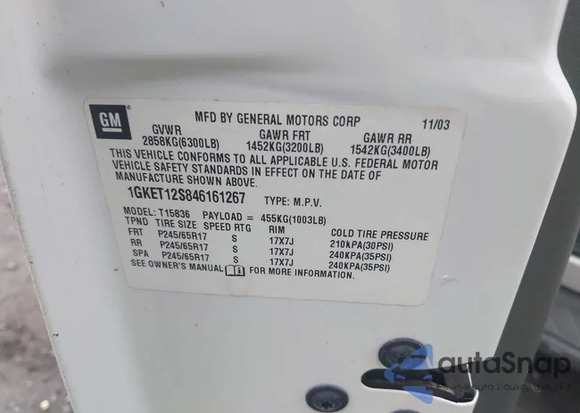 1GKET12S846161267: 43563372