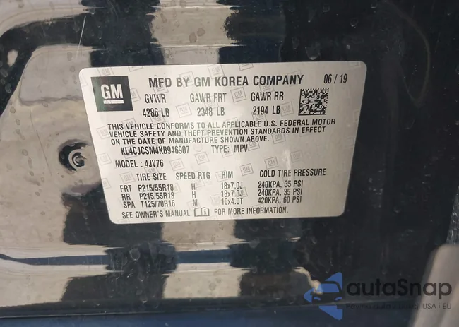 KL4CJCSM4KB946907: 43563449