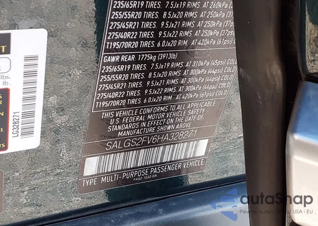 SALGS2FV6HA328271: 43563458