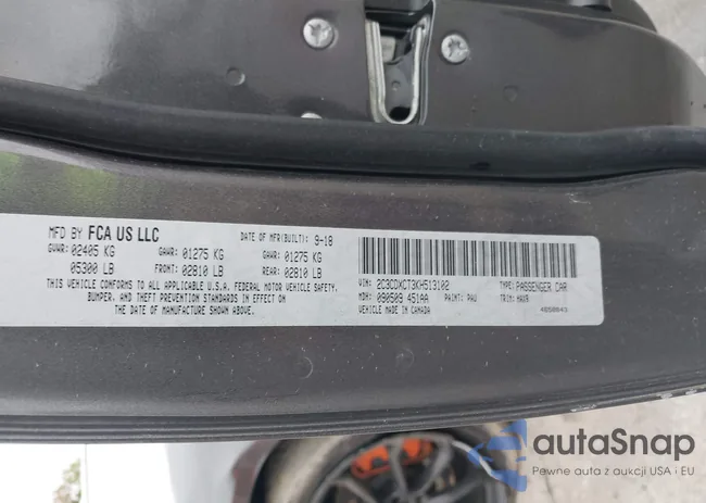 2C3CDXCT3KH513102: 43563512