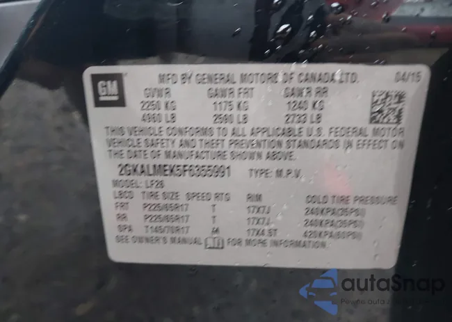 2GKALMEK5F6355991: 43563541