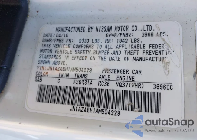 JN1AZ4EH1AM504229: 43563571