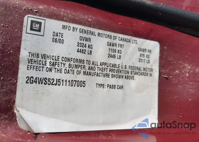 2G4WS52J511107005: 43563834