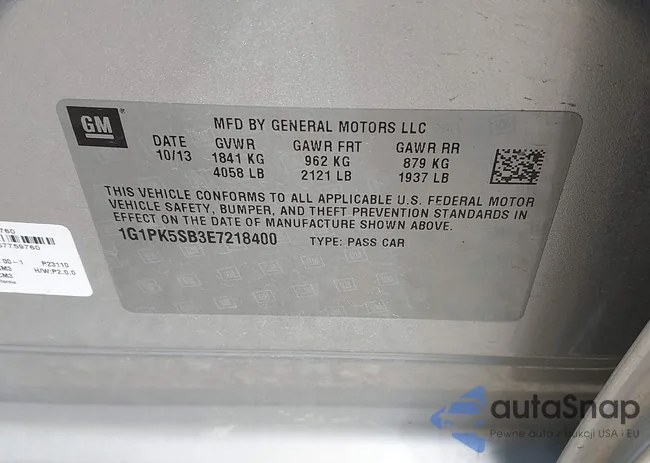 1G1PK5SB3E7218400: 43563952