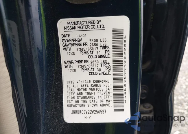 JNRDR09Y22W254597: 43563140