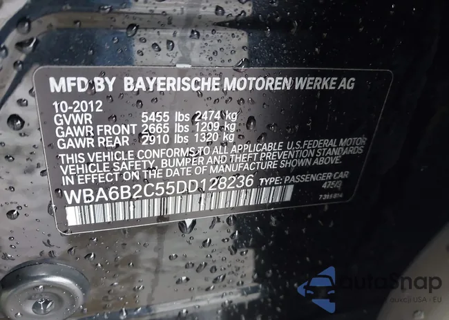 WBA6B2C55DD128236: 43563158