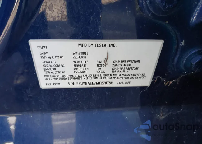 5YJYGAEE7MF270780: 43564758