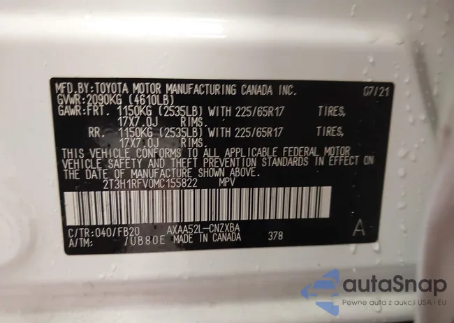 2T3H1RFV0MC155822: 43564833