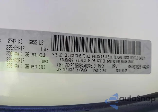 2C4RC1BG9KR634513: 43564882