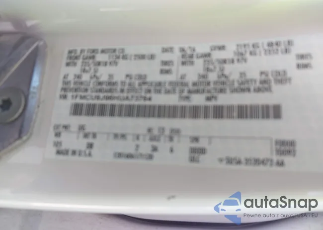 1FMCU9J96HUA73764: 43564901