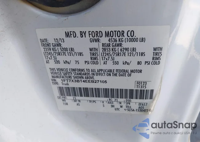 1FT7X3BT4EEB27105: 43564929