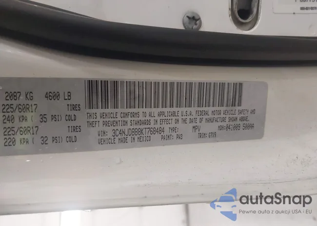 3C4NJDBB8KT768484: 43564006