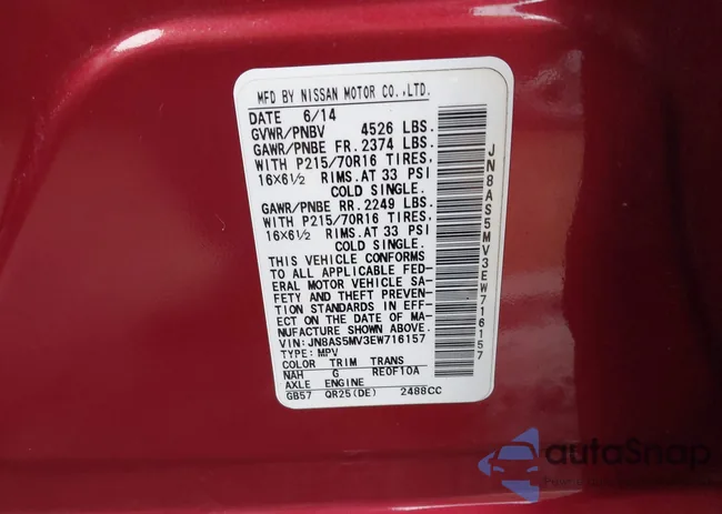 JN8AS5MV3EW716157: 43564055