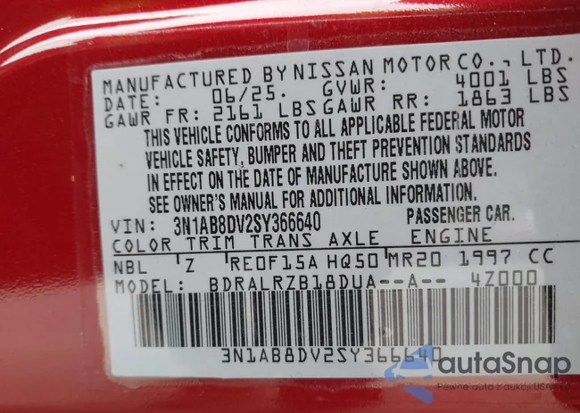 3N1AB8DV2SY366640: 43564066