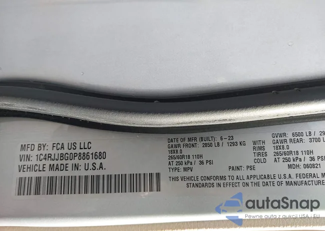 1C4RJJBG0P8861680: 43564109