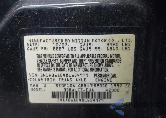 3N1AB61E48L654979: 43564155