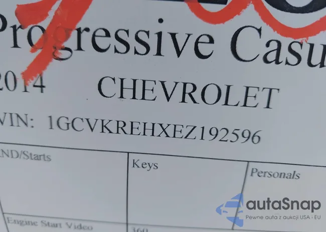 1GCVKREHXEZ192596: 43564210