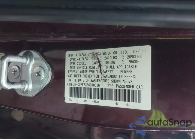 JH4CU2F63BC010336: 43564295