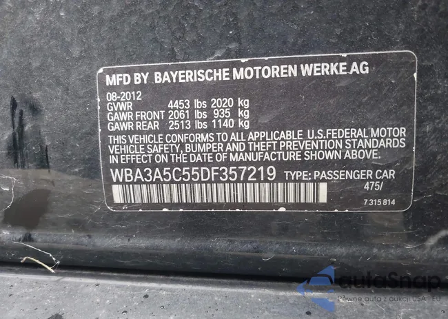 WBA3A5C55DF357219: 43564300