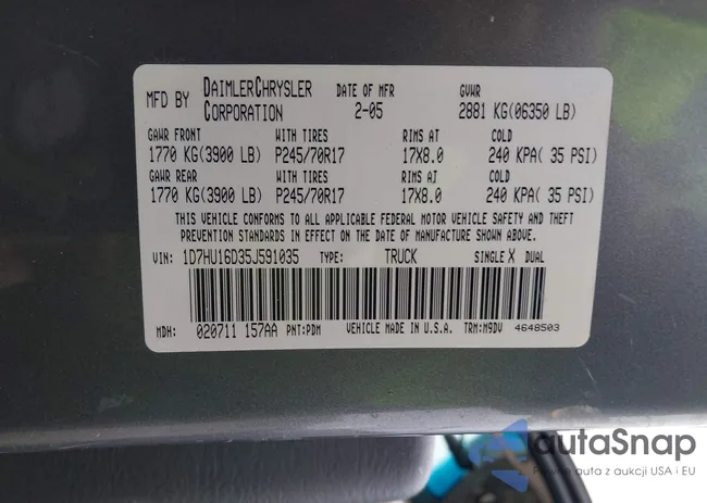 1D7HU16D35J591035: 43564321