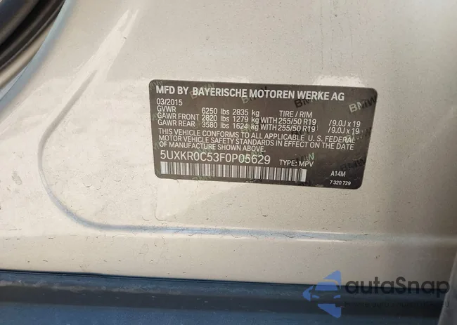 5UXKR0C53F0P05629: 43565365