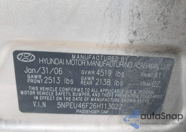 5NPEU46F26H113022: 43565366