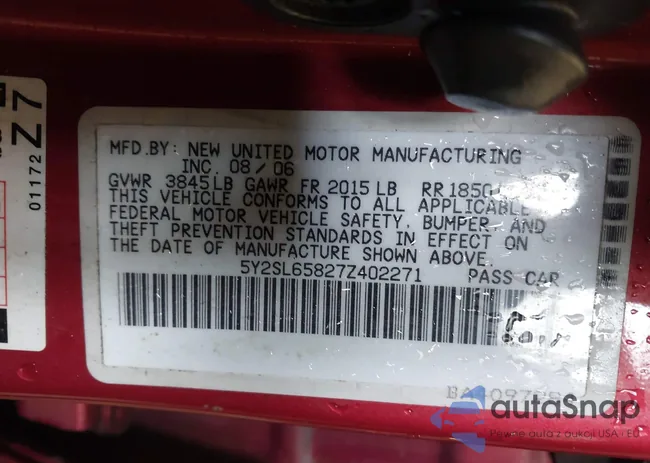 5Y2SL65827Z402271: 43565444