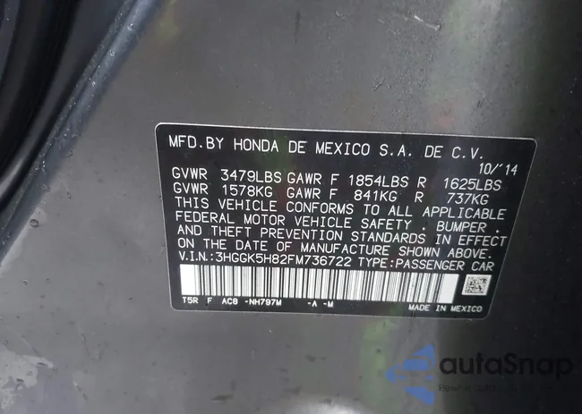 3HGGK5H82FM736722: 43565011