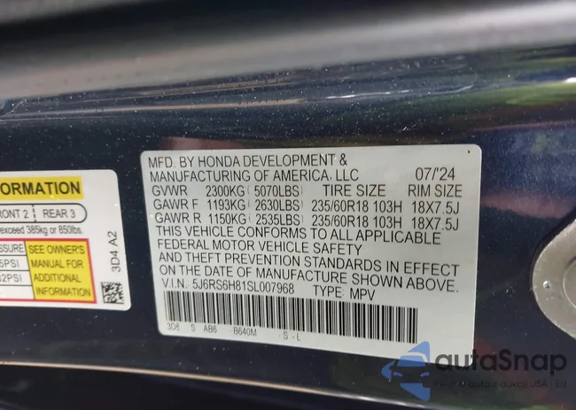 5J6RS6H81SL007968: 43565022