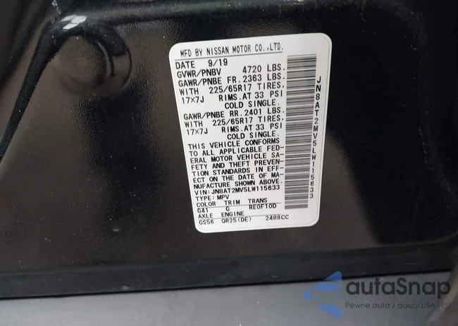 JN8AT2MV5LW115633: 43565048