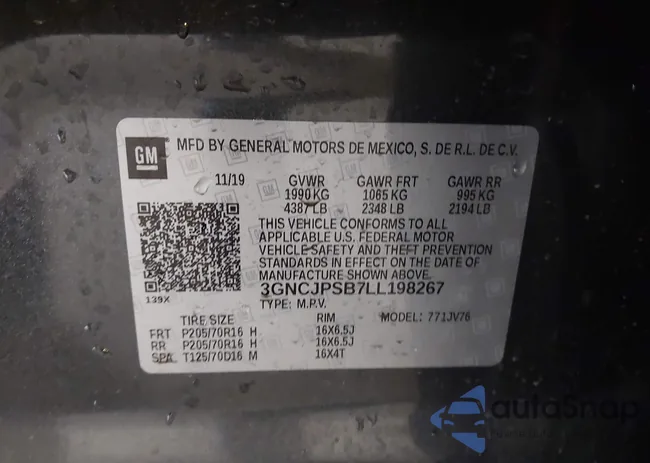 3GNCJPSB7LL198267: 43565061