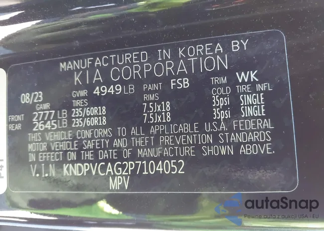 KNDPVCAG2P7104052: 43565095