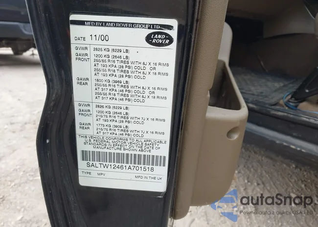 SALTW12461A701518: 43565146