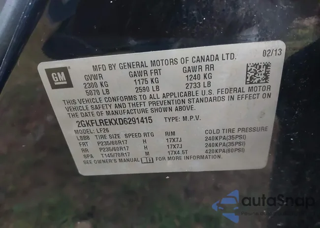 2GKFLREKXD6291415: 43565151