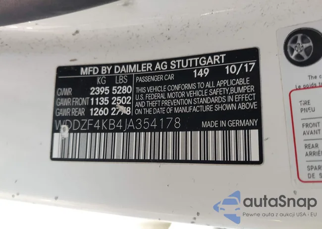 WDDZF4KB4JA354178: 43565308