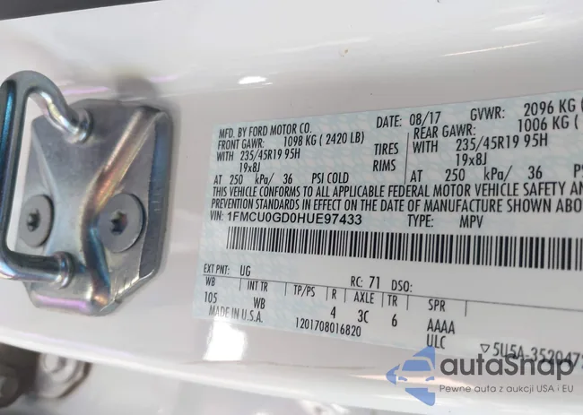 1FMCU0GD0HUE97433: 43566902