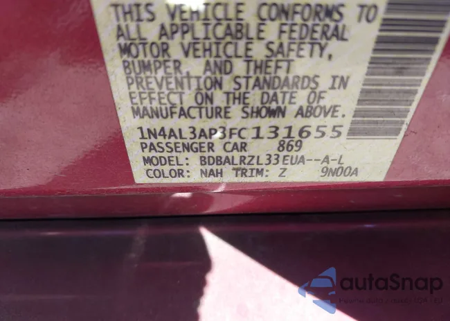 1N4AL3AP3FC131655: 43566165