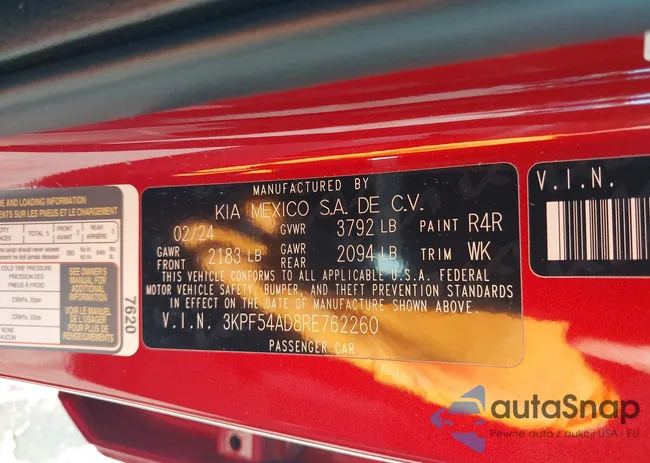 3KPF54AD8RE762260: 43566211